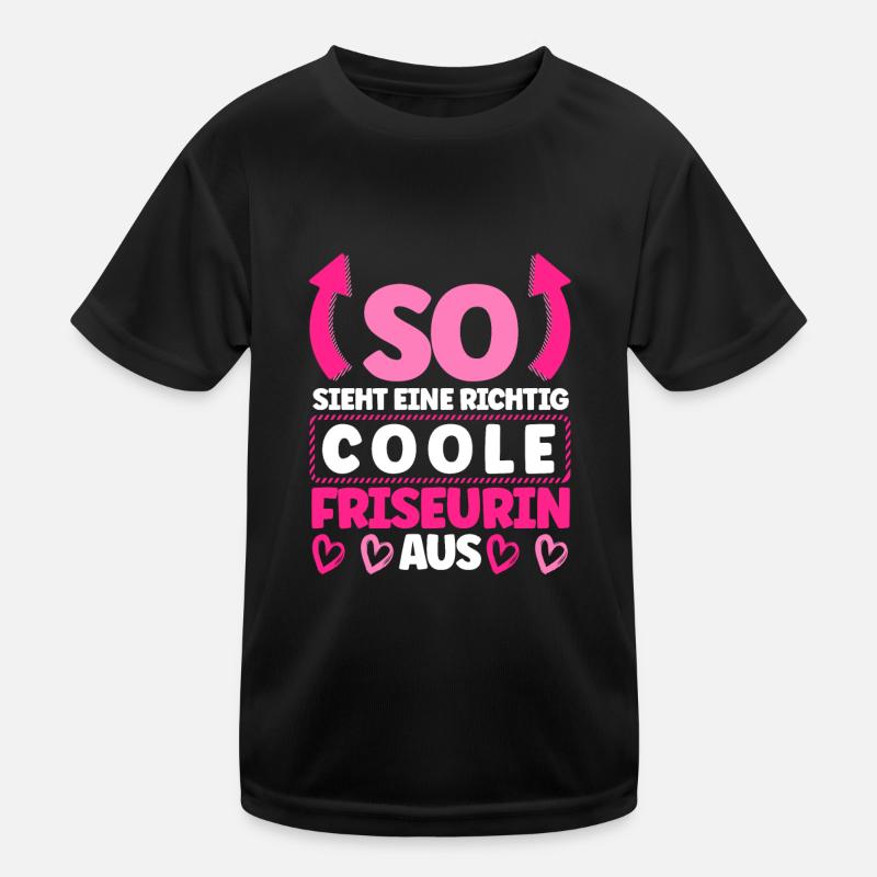 Friseurin Kinder Funktions-T-Shirt