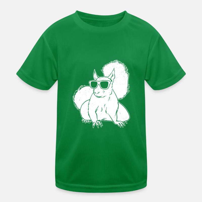 Squirrel Season Squirrel with sunglasses Kids Functional T-Shirt
