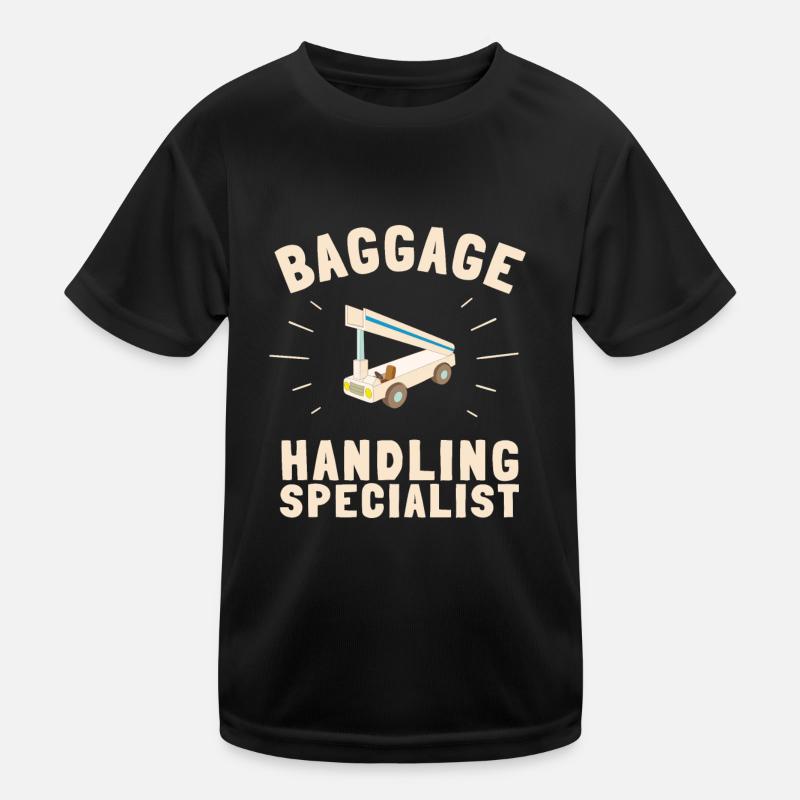 Baggage Handler Airfield Airport Worker Kids Functional T-Shirt