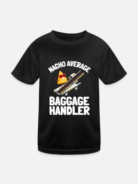 Baggage Handler Airfield Airport Worker - Kids Functional T-Shirt - black - Front