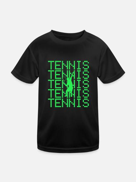 Tennis - T-shirt sport Enfant - noir - Devant