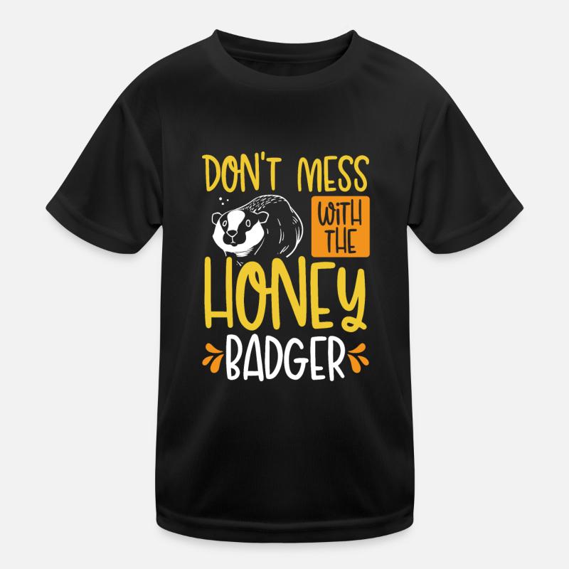 Leg Dich Nicht Mit Dem Dachs An Kinder Funktions-T-Shirt