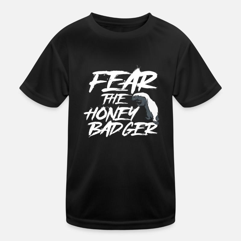 Fear The Honey Badger Kids Functional T-Shirt