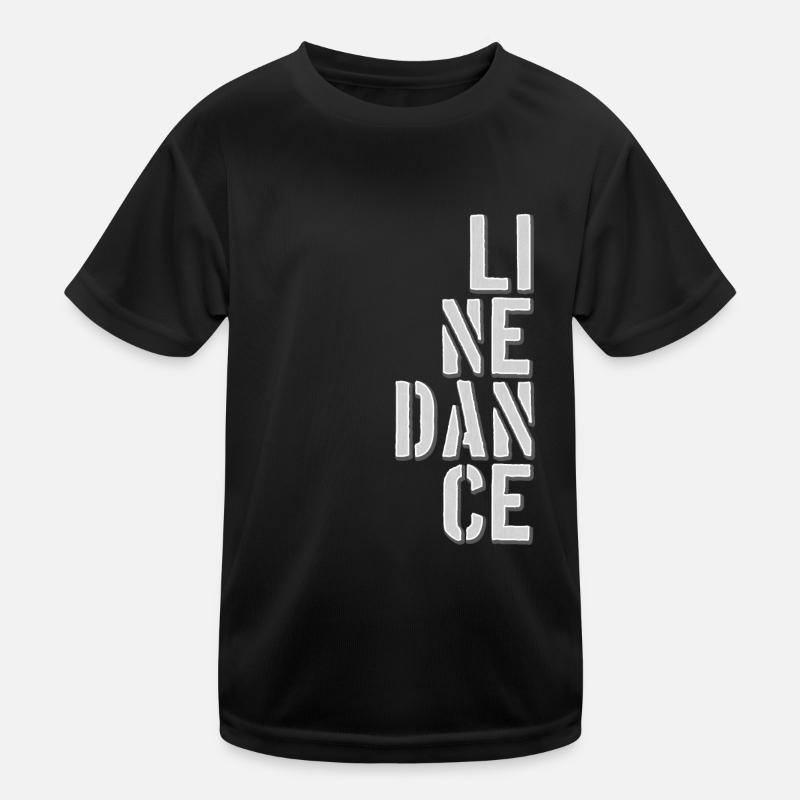 Line Dancing Line Dance - Kids Functional T-Shirt - black