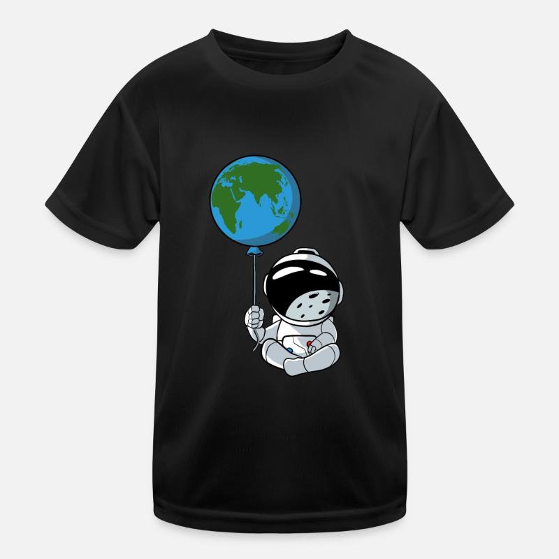 Astronaut Ballon Erde Planet Kinder Funktions-T-Shirt