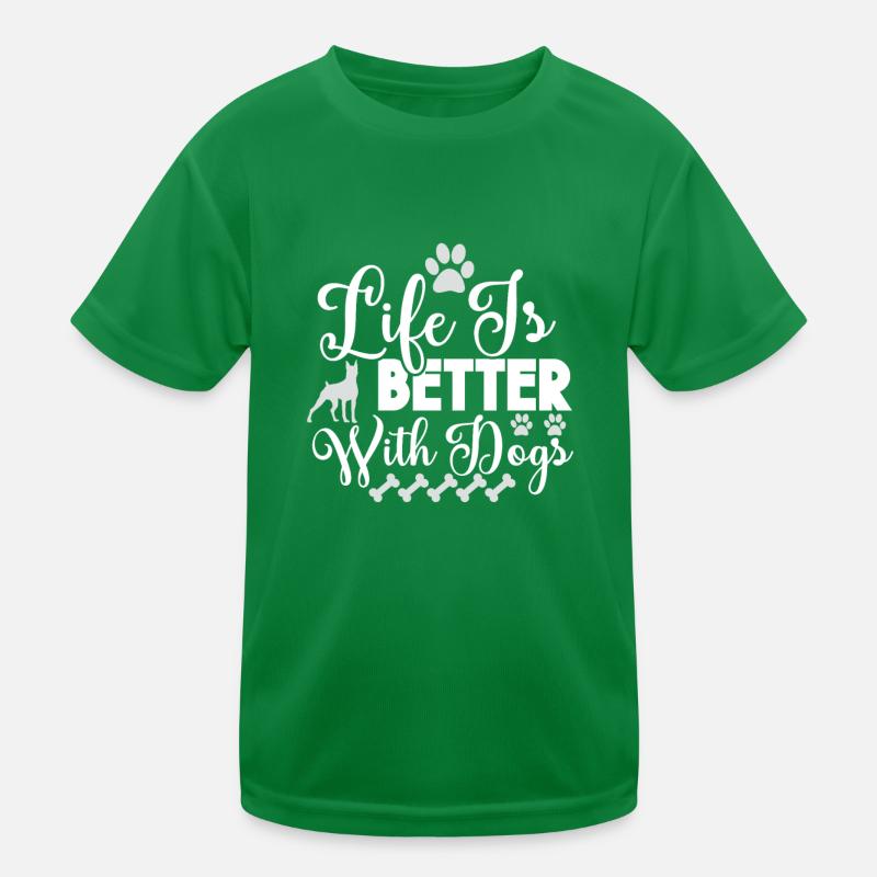 La vie est meilleure avec les chiens T-shirt sport Enfant