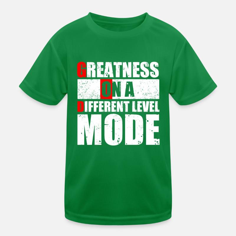 GOD MODE, size on a different level Kids Functional T-Shirt