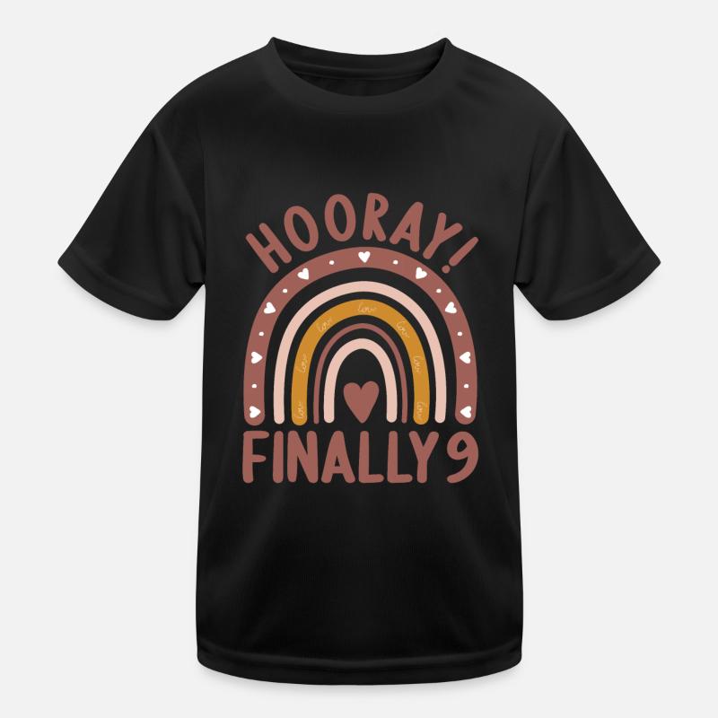 9 years old Rainbow Rainbow 9th birthday Kids Functional T-Shirt