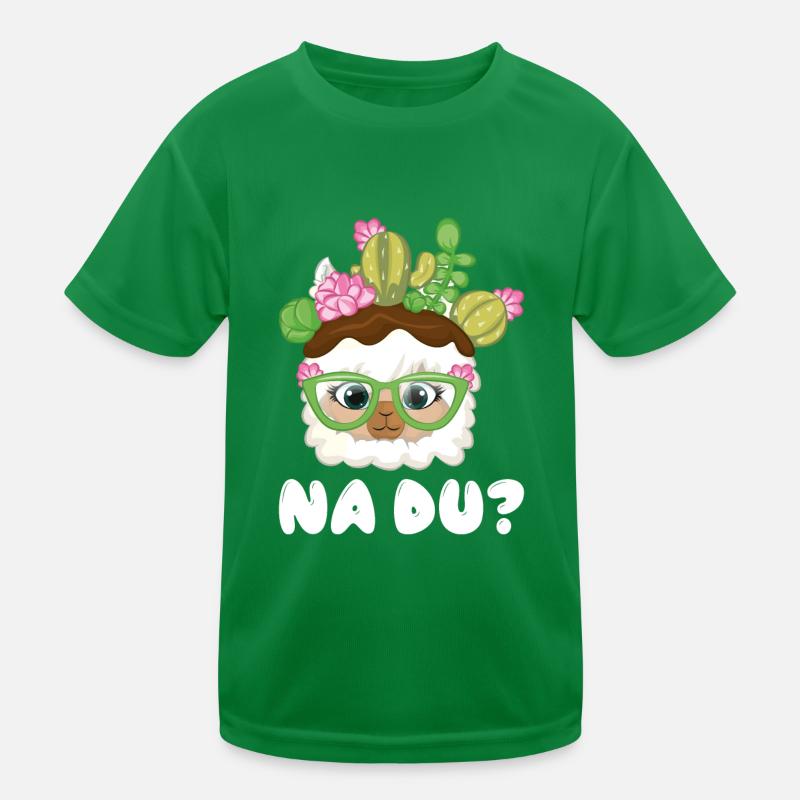 Na Du süßes Alpaka oder Lama Motiv Kinder Funktions-T-Shirt
