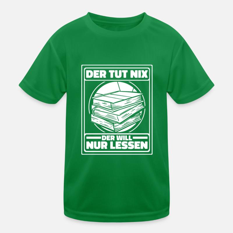 Bücherwurm Leseratte Buch Lesen Kinder Funktions-T-Shirt