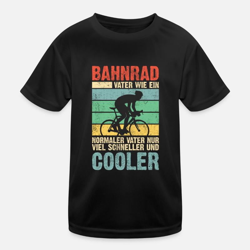 Bahnrad Papa Vater Vatertag Kinder Funktions-T-Shirt