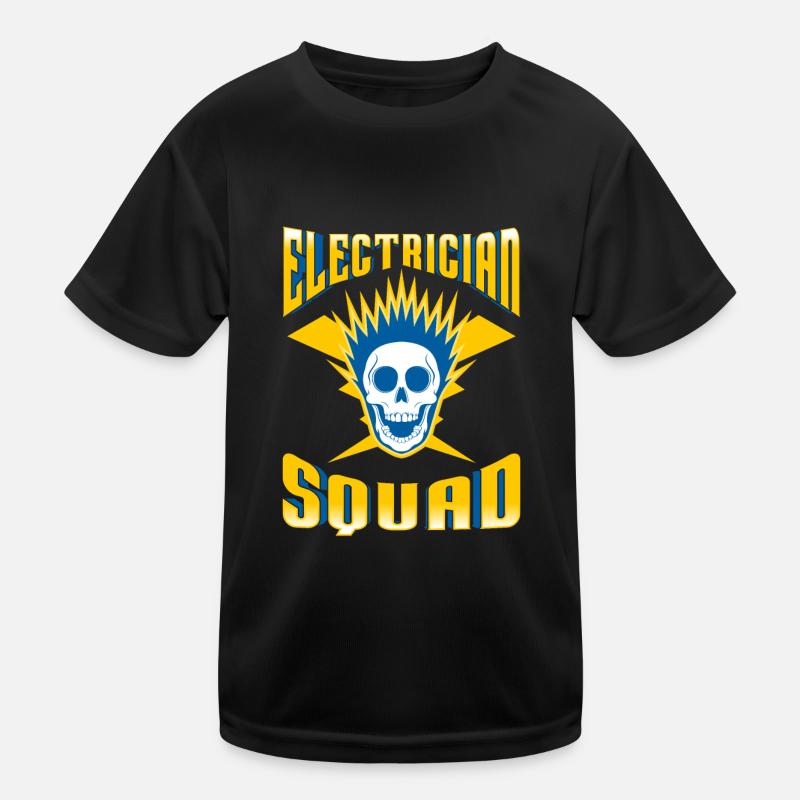 Electrician Squad Electronic Engineer Voltage Kids Functional T-Shirt