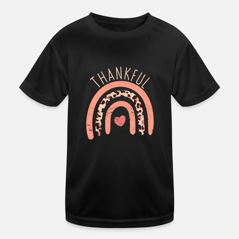 Dankbares Regenbogenherz Thanksgiving Dinner Kinder Funktions-T-Shirt