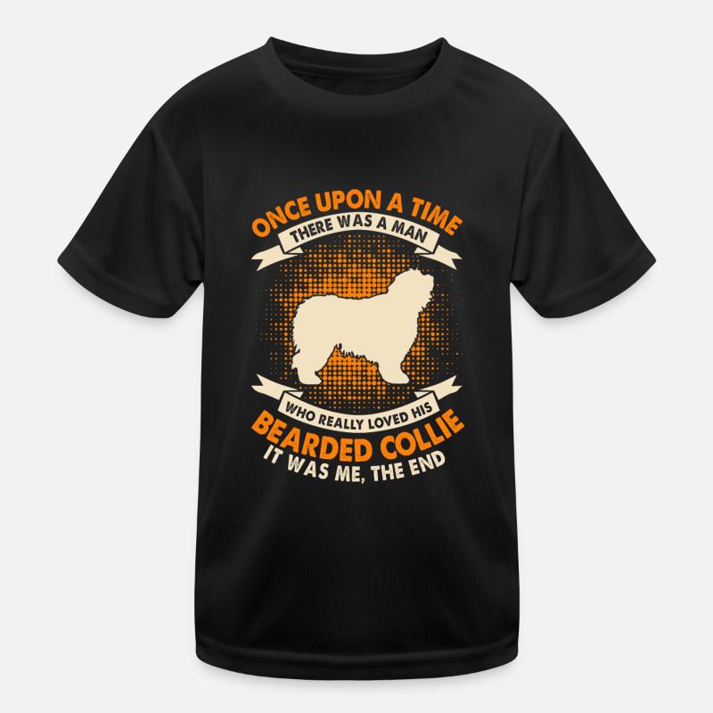 Es War Einmal - Bearded Collie Kinder Funktions-T-Shirt