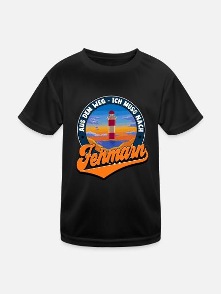 Fehmarn - Kinder Funktions-T-Shirt - Schwarz