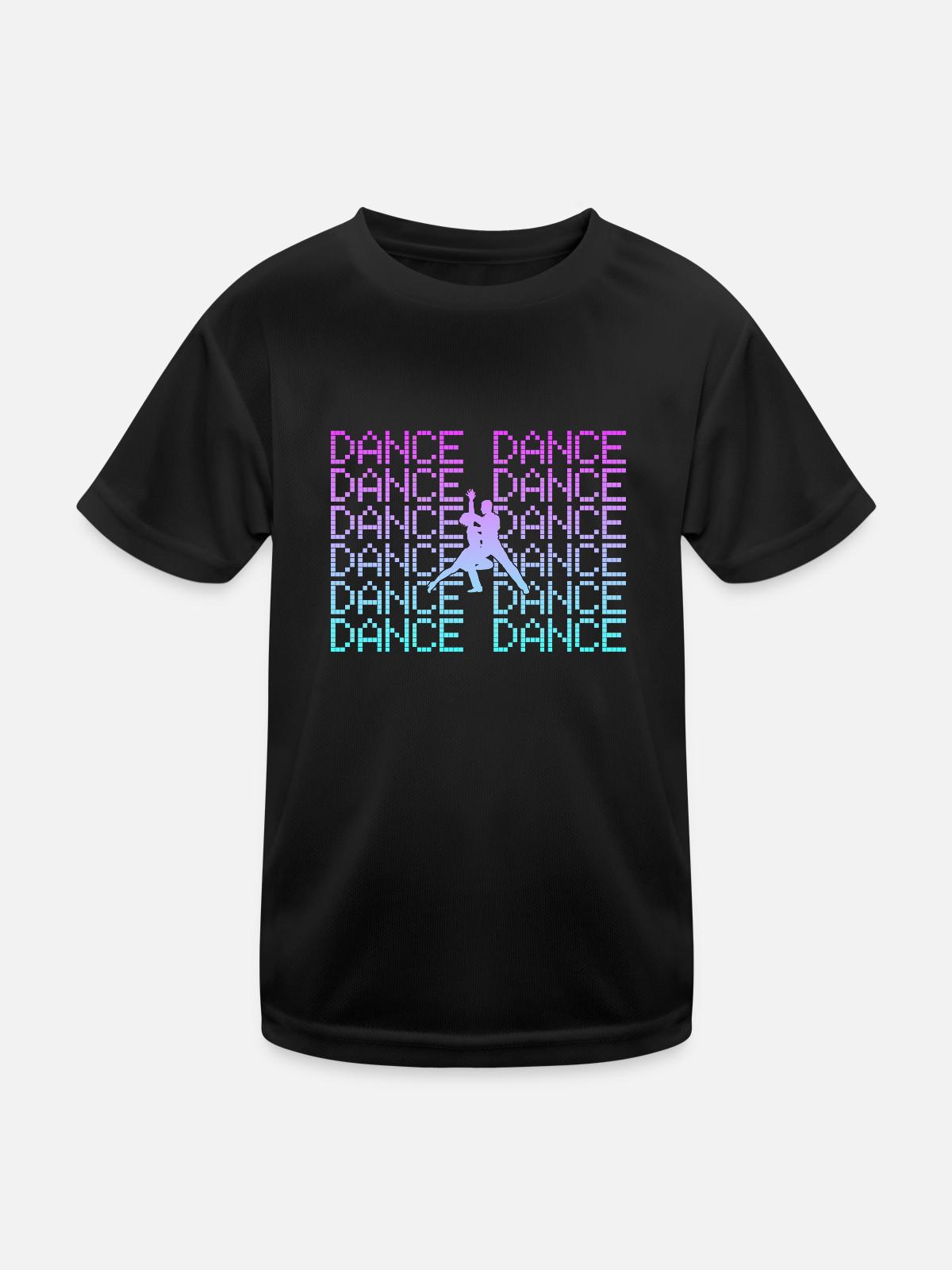 tanzen - Kinder Funktions-T-Shirt - Schwarz - Vorne
