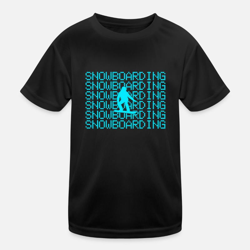 Snowboarding Kids Functional T-Shirt