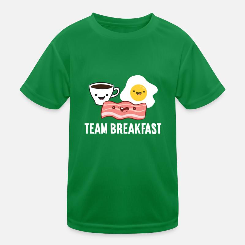 Petit déjeuner d’équipe Love Bacon Eggs and Coffee T-shirt sport Enfant