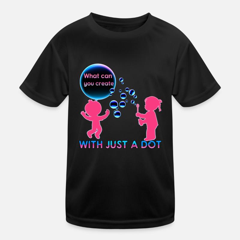 Create With Dot Kid Bubbles International Dot Day Kinder Funktions-T-Shirt