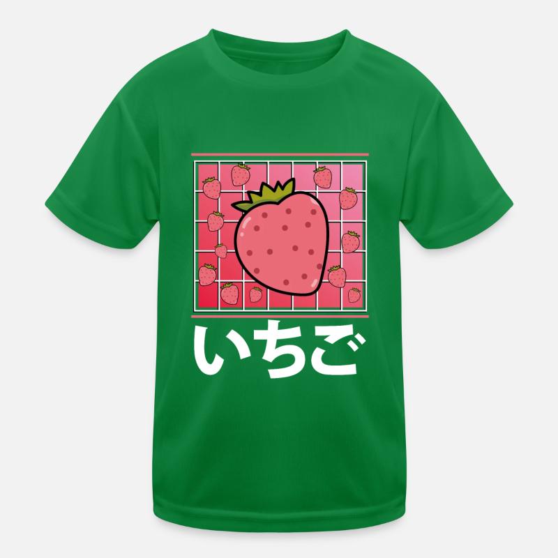 Nette Kawaii Frische Erdbeere Kinder Funktions-T-Shirt