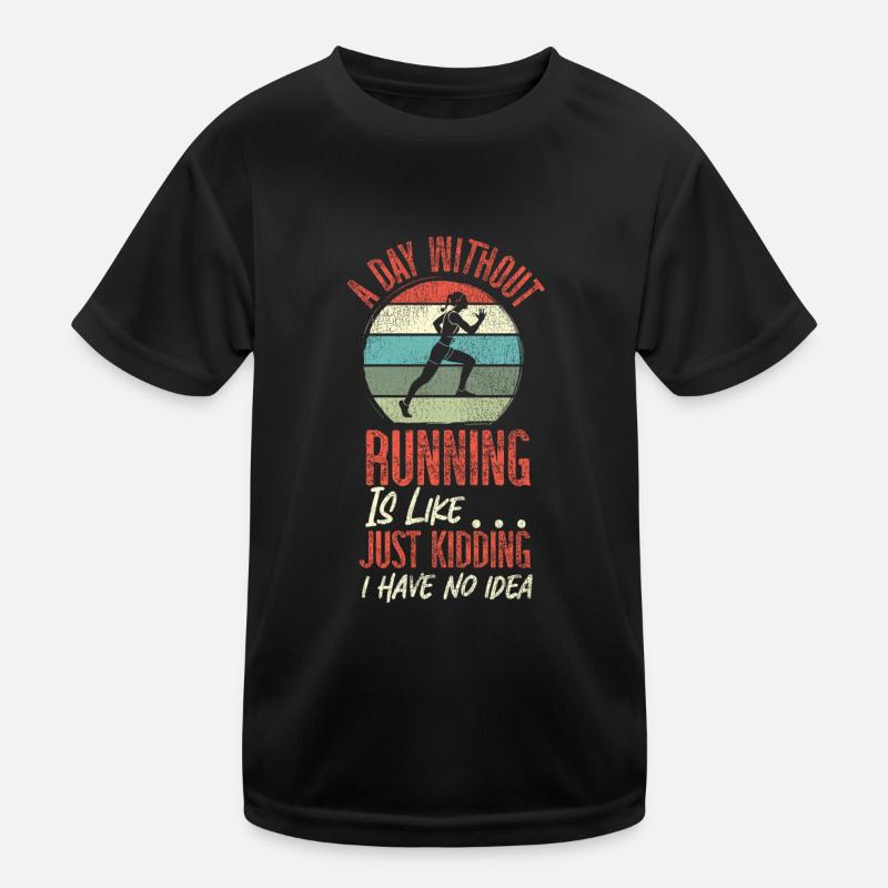 Running Runner Half Marathon Kinder Funktions-T-Shirt