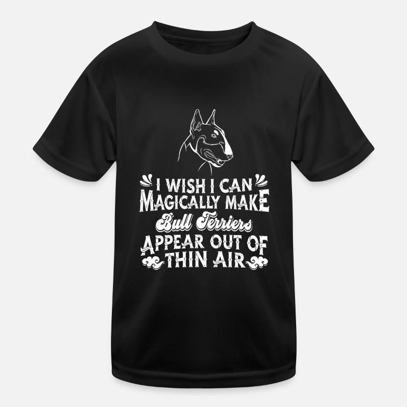 Bull Terrier Hund - Funktionsshirt til børn - sort