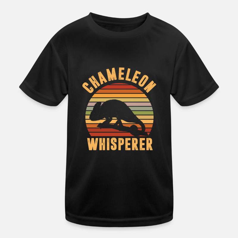 Echsenreptile Tier Vintage Chamäleon Flüsterer Kinder Funktions-T-Shirt