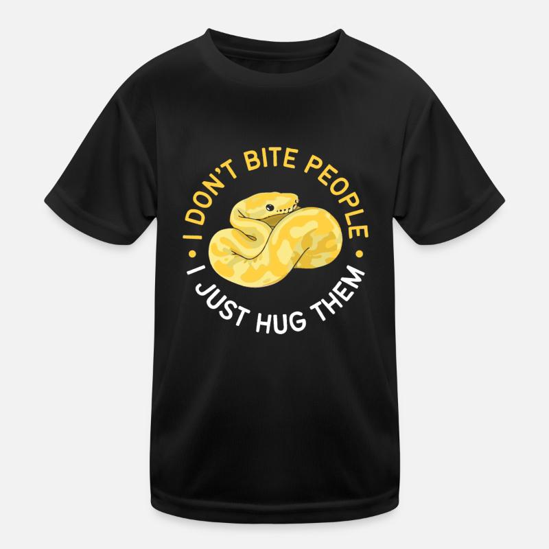 Banana Ball Python I Don't Bite I Hug Only Kids Functional T-Shirt