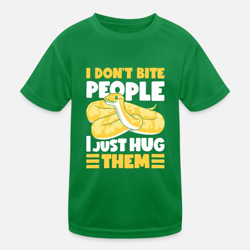 Banana Ball Python Ich Beiße Nicht Ich Umarme Nur Kinder Funktions-T-Shirt