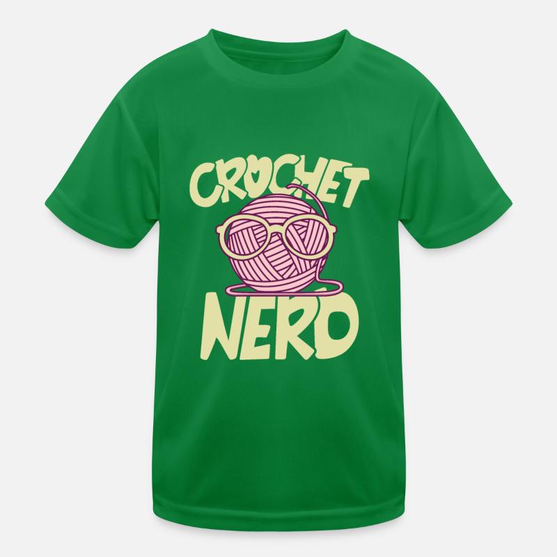 Häkel Nerd Kinder Funktions-T-Shirt