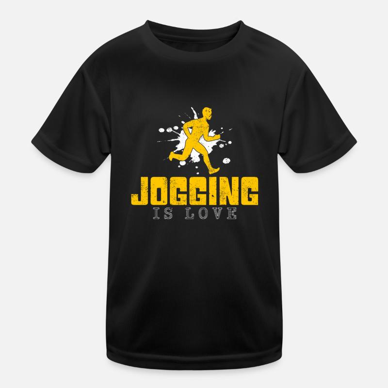 Jogging Saying Kids Functional T-Shirt