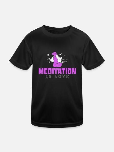 Dicton de méditation - T-shirt sport Enfant - noir - Devant