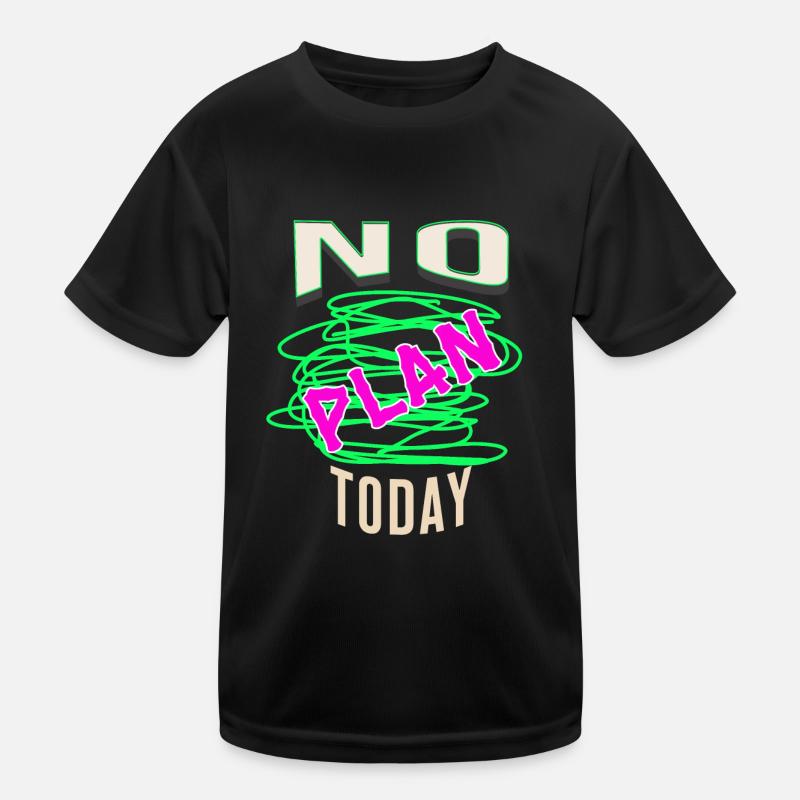 no plan today no idea burnout headless relax head Kids Functional T-Shirt