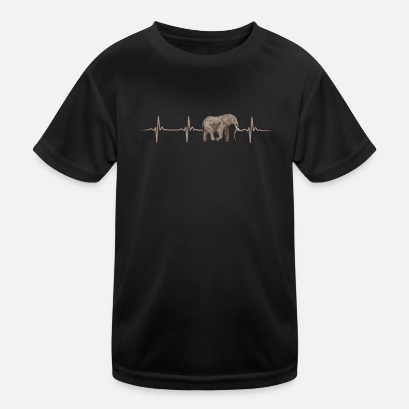 Elephant Heartbeat Shirt Kids Functional T-Shirt