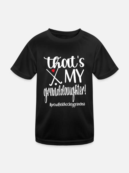 Proud Field Hockey Grandmother Field Hockey Player Grandma - Kids Functional T-Shirt - black - Front