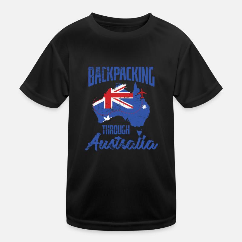 Backpacking through Australia Sydney Kinder Funktions-T-Shirt