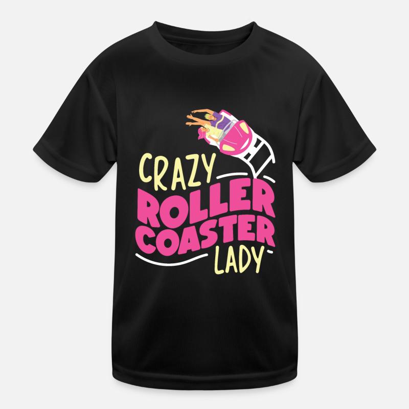 Roller Coaster Girl Crazy Roller Kinder Funktions-T-Shirt