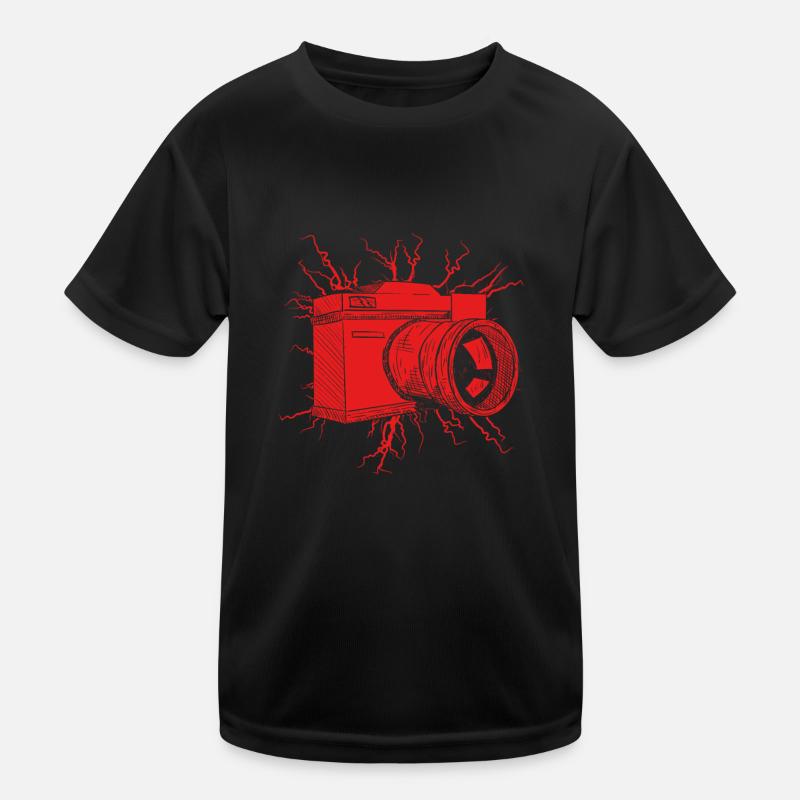 Rote Digitalkamera Kinder Funktions-T-Shirt