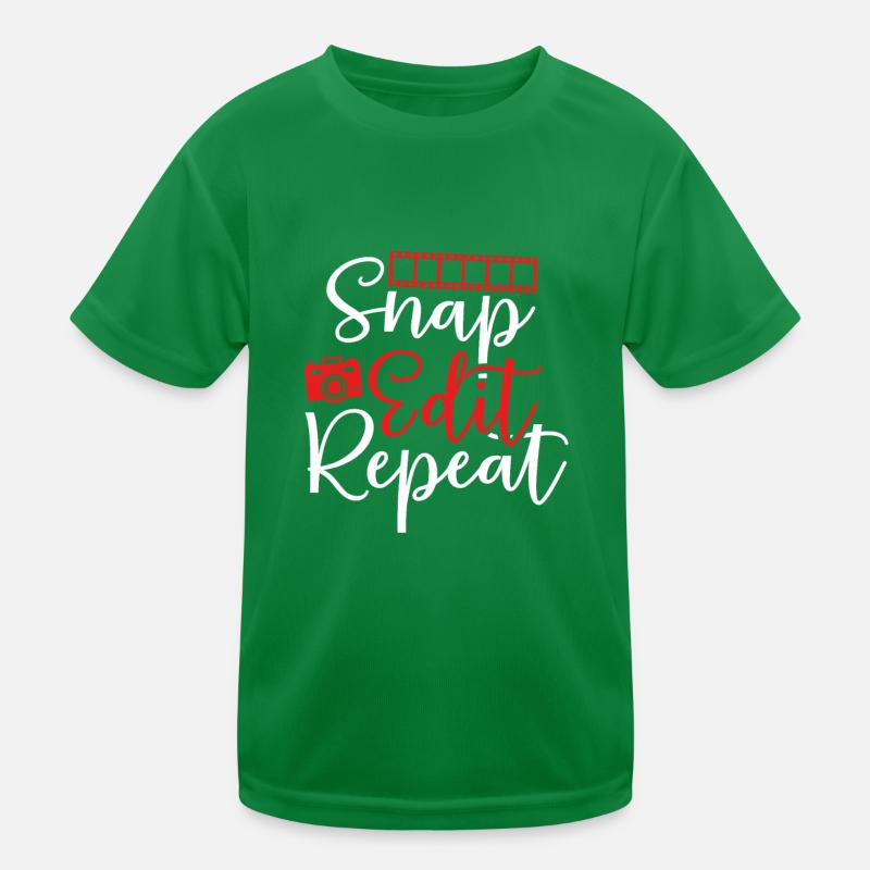 Edit Snap Repeat Kids Functional T-Shirt