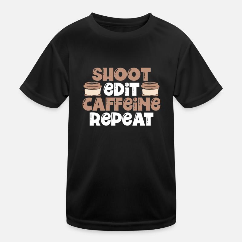 Shooting Modifier Caféine Café T-shirt sport Enfant