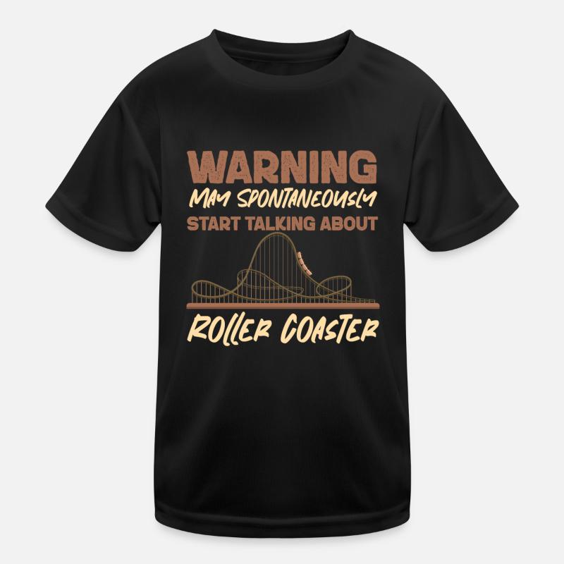Avertissement de montagnes russes mai T-shirt sport Enfant