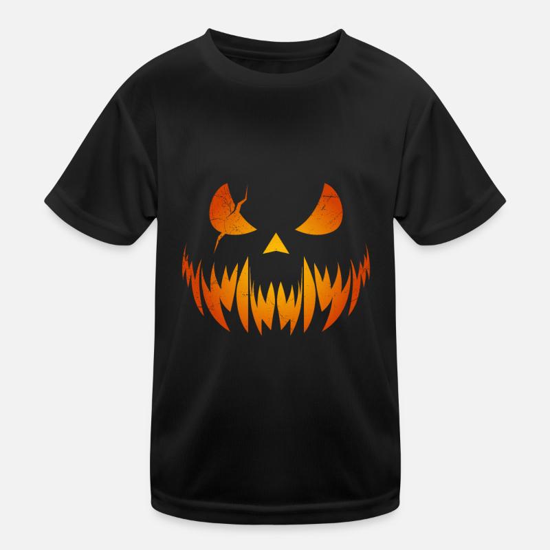 Masque de citrouille effrayant Halloween T-shirt sport Enfant
