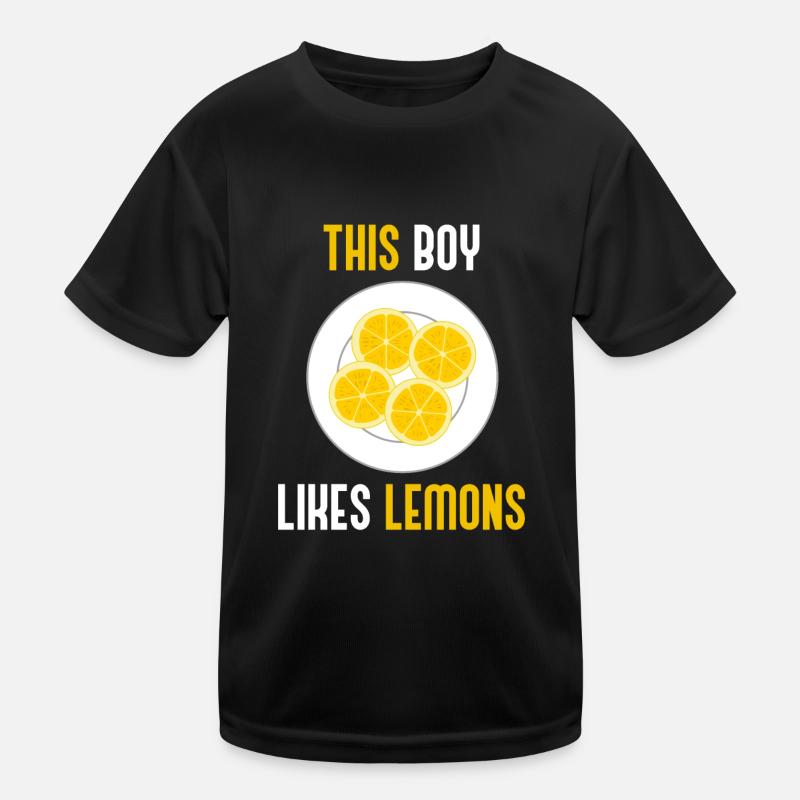 Boy Likes Lemons Refreshing Lemonade Summer Kids Functional T-Shirt