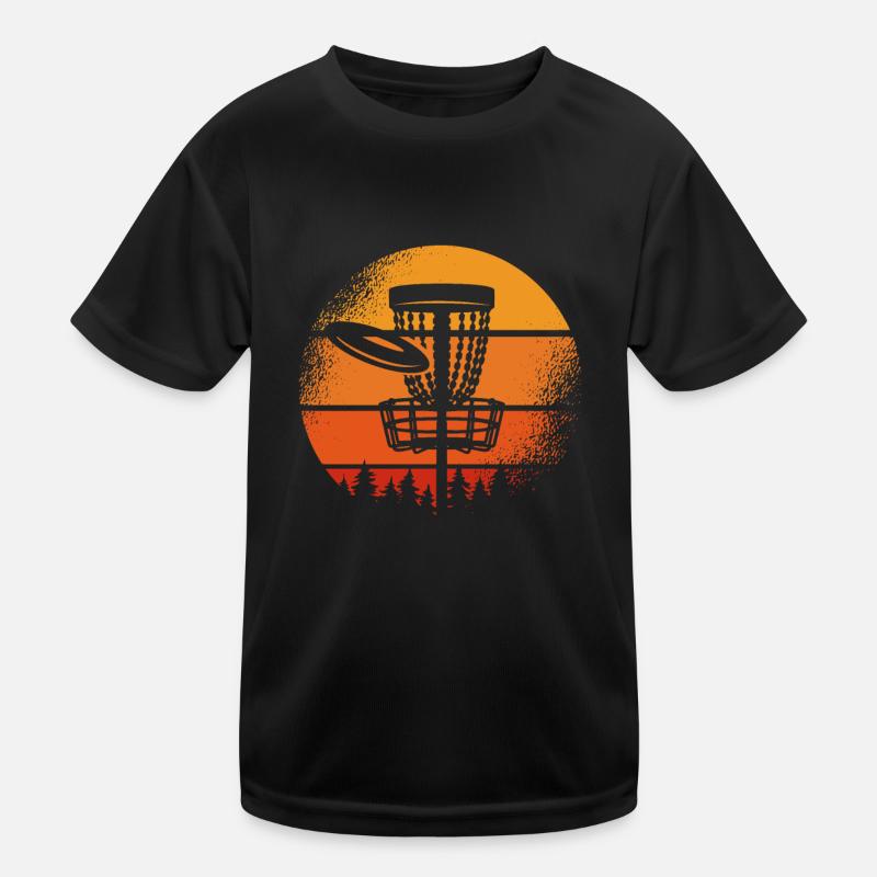 Disc Golf Retro-sonne Kinder Funktions-T-Shirt
