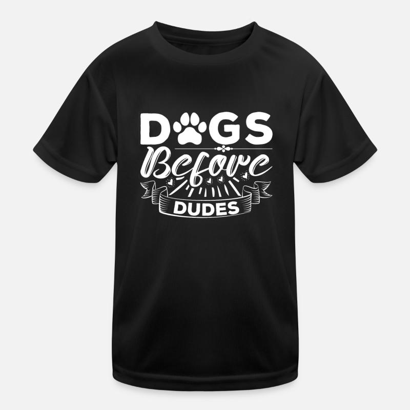 Hunde vor Kerlen Kinder Funktions-T-Shirt