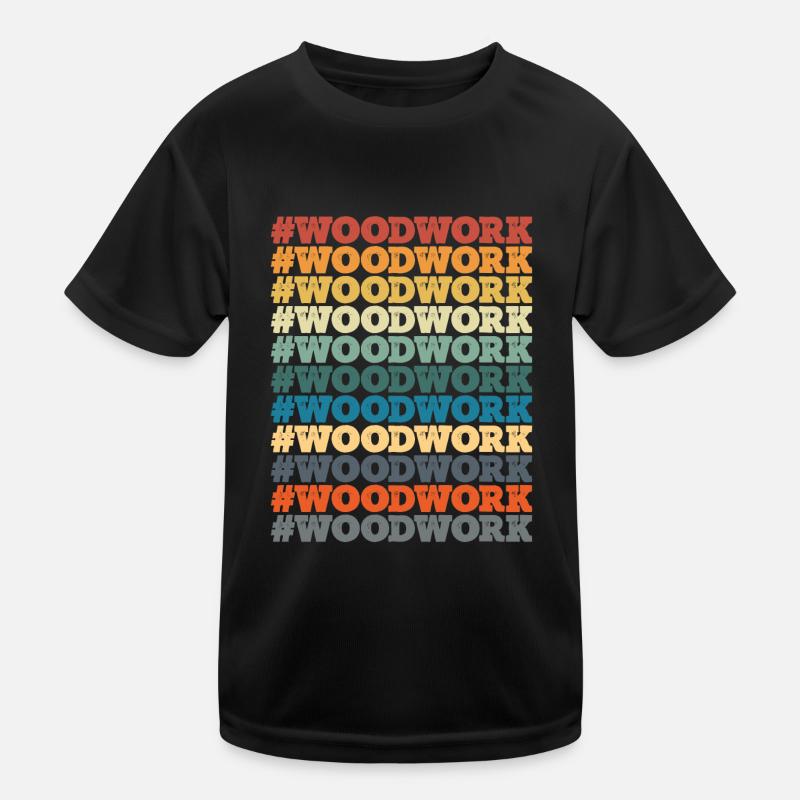 Woodwork in bright colours Kids Functional T-Shirt