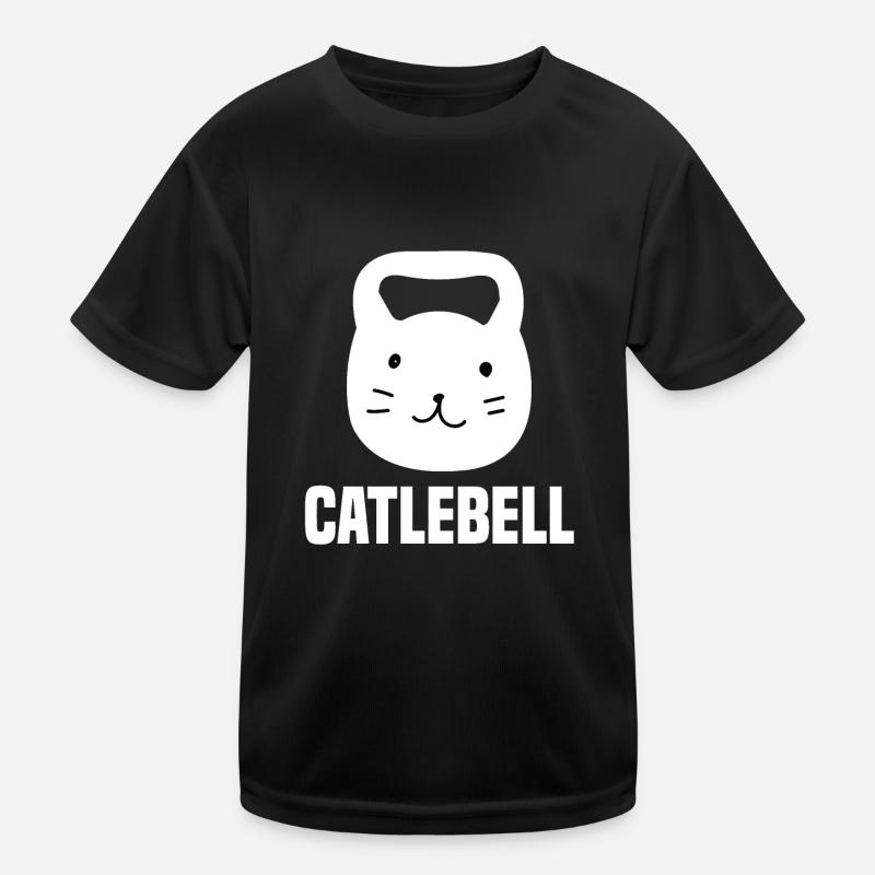 Catlebell Wortspiel Aus Kettlebell Und Katze Kinder Funktions-T-Shirt