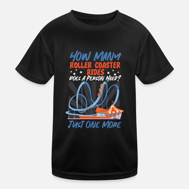Roller Coaster How Many Roller Kids Functional T-Shirt
