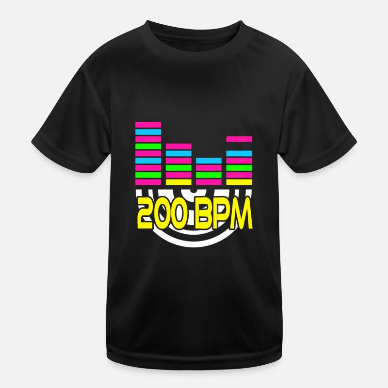 200 BPM Awesome Techno Music Lover Designs Kids Functional T-Shirt