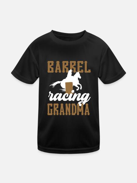 Barrel Racing Grand-mère Cadeau Barrel Racing Grand-mère - T-shirt sport Enfant - noir - Devant